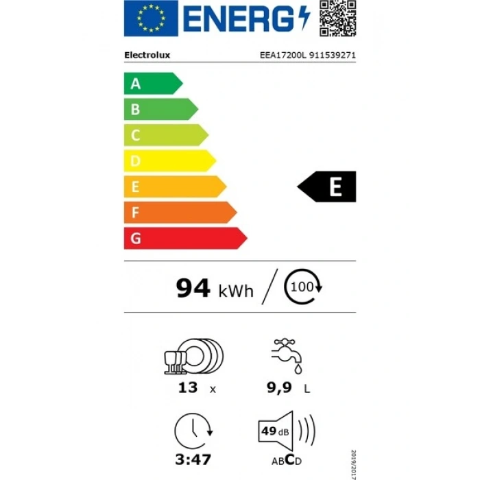 Electrolux EEA17200L 5 Programlı Ankastre Bulaşık Makinesi