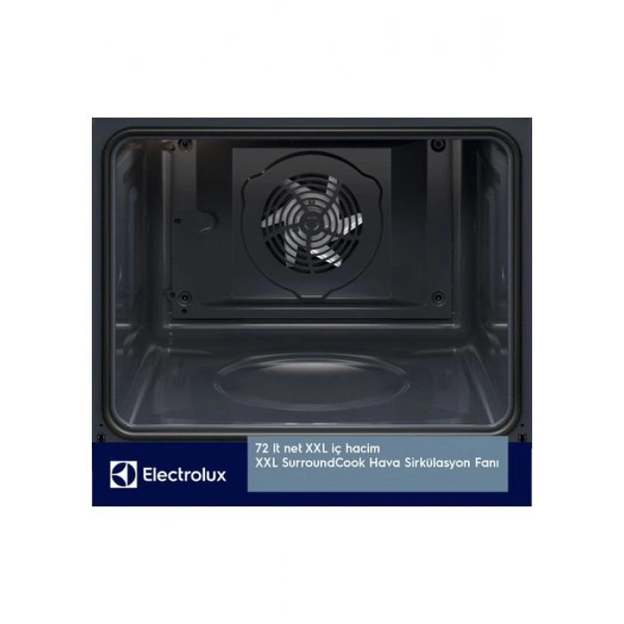 Electrolux EOD5H70Z 500 Serisi Surroundcook Steambake Buhar Ilaveli Aquaclean Temizlemeli 72 Lt Siyah Cam Ankastre Fırın