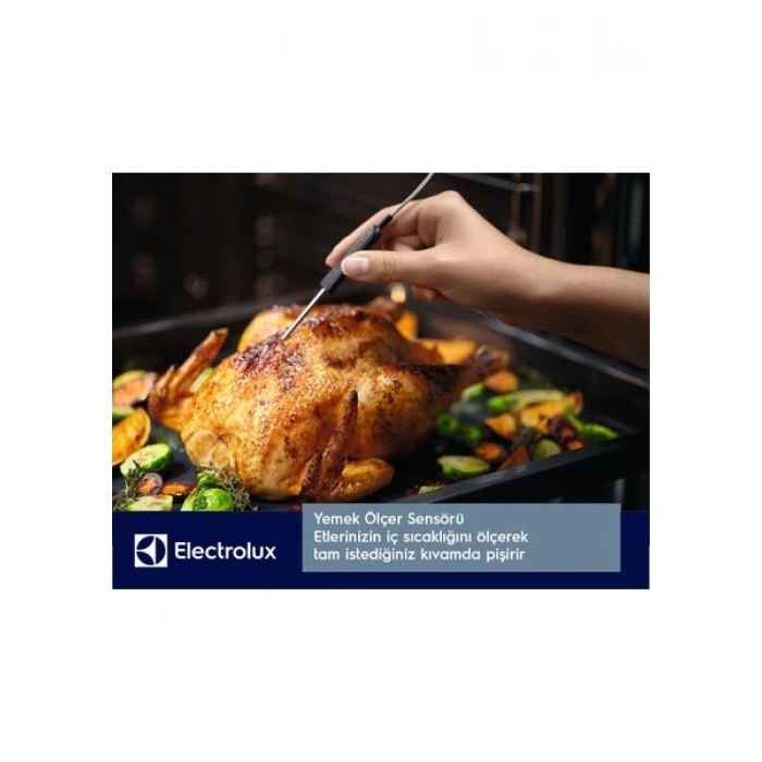 Electrolux EOD6F77WV 600 Serisi Steambake Buhar Ilaveli Katalitik ve Aquaclean Temizlemeli 72 Lt A+ Wi-Fi Beyaz Cam Ankastre Fırın