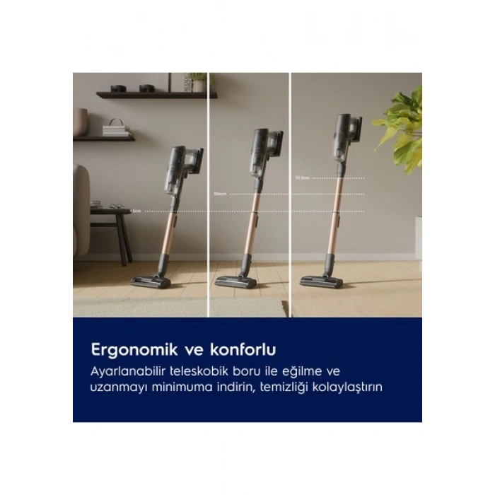 Electrolux EP82AB25UG 800 Serisi Animal Dikey Şarjlı Süpürge, 10 Yıl Motor Garantili