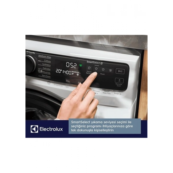 Electrolux EW8F7417QT 800 Serisi Ultracare 10 kg 1400 Devir A Sınıfı Universaldose Wi-Fi Inverter Çamaşır Makinesi