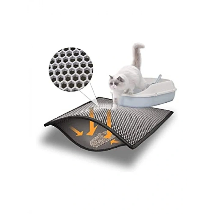 Elekli Kedi Kumu Paspası, Küçük Boy (60x40 cm)