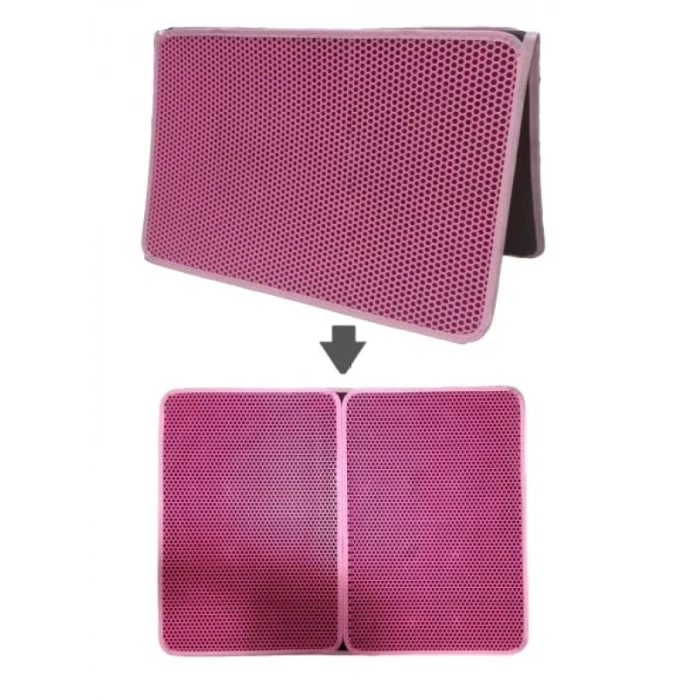 Elekli Kedi Tuvalet Önü Paspası, 82x60 cm (Pembe)