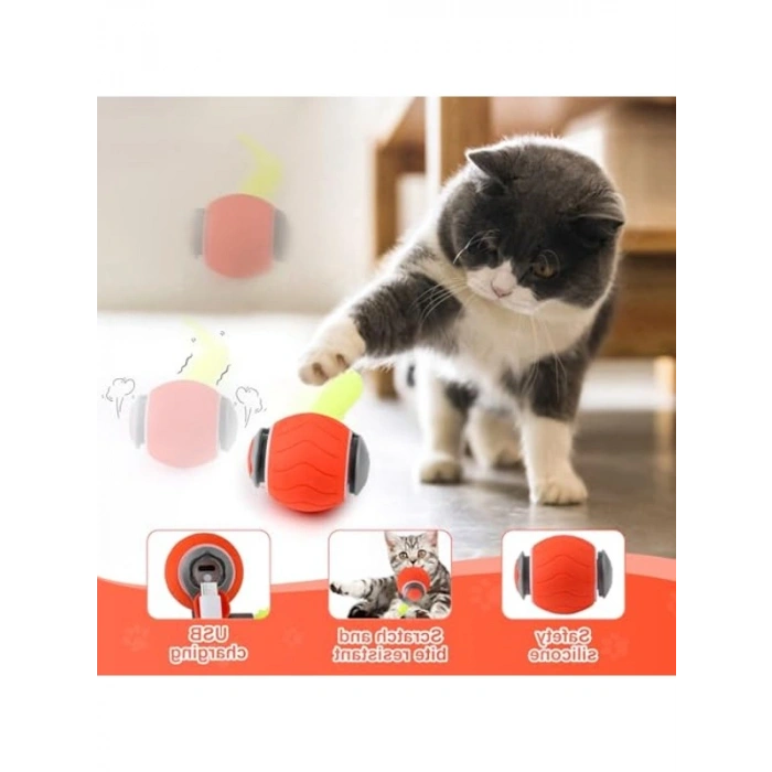 Elektrikli 360° Akıllı Kedi Oyuncağı, Şarj Edilebilir