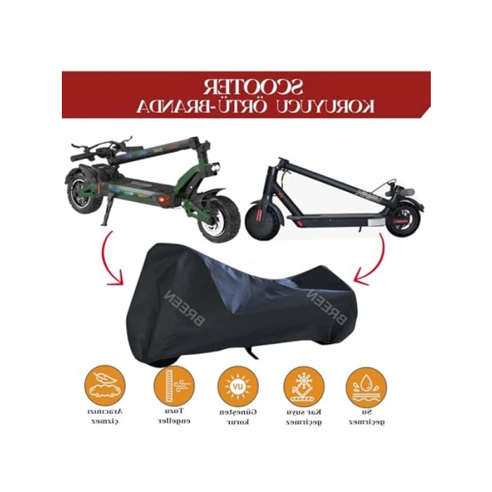 Elektrikli Scooter Koruma Brandası - Siyah Renk