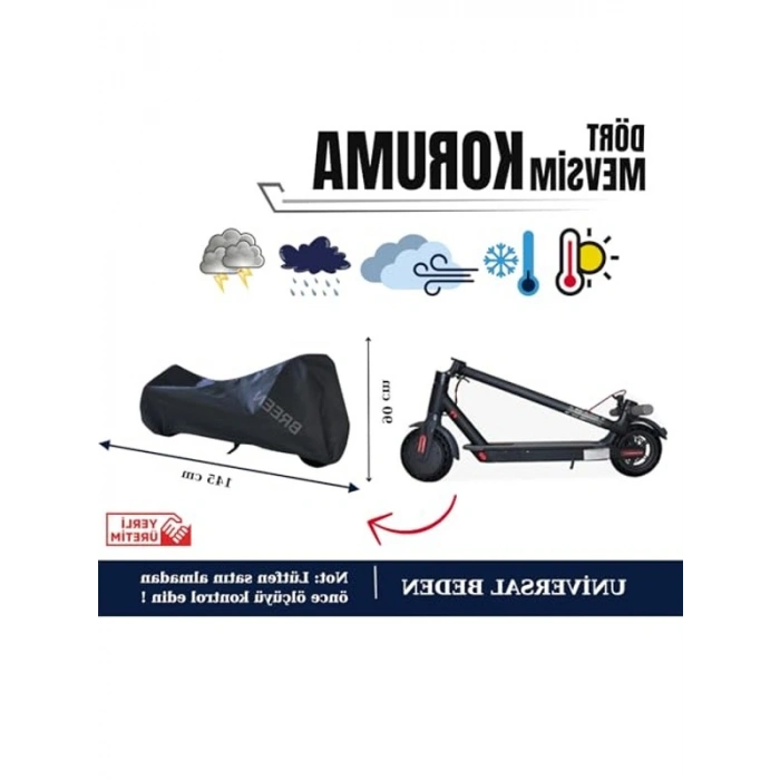 Elektrikli Scooter Koruma Brandası - Siyah Renk