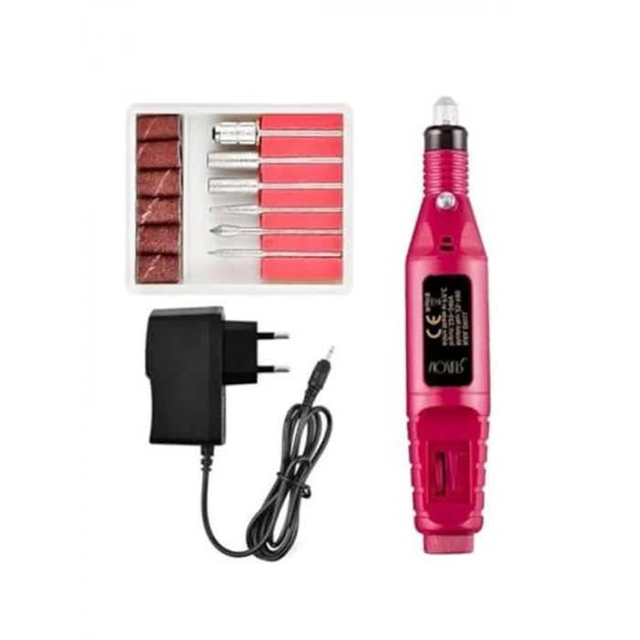 Elektrikli Tırnak Törpü Seti, 12 Parça Manikür Seti ile