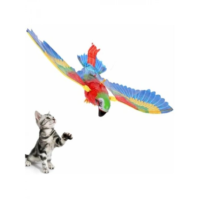 Elektrikli Uçan Papağan Kedi Oyuncağı, Hareketli İnteraktif Oyun