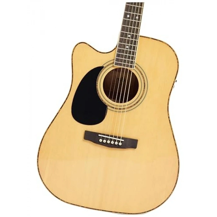 Elektro Akustik Gitar, Kılıf Dâhil, Doğal Renk Seçeneği