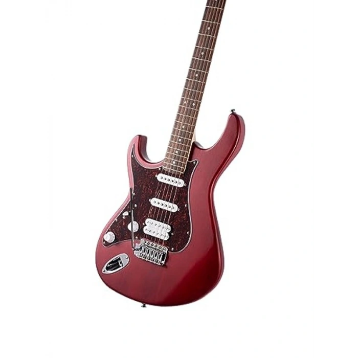 Elektro gitar, modern tasarım ve müzik performansı, açık gövde