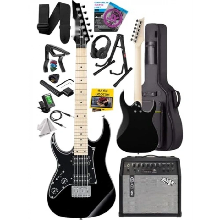 Elektro Gitar Seti - 50W Amfi ile Maple Klavye