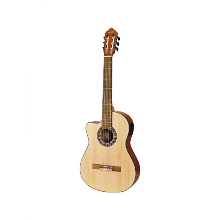 Elektro Klasik Gitar - Cutaway Tasarım, Doğal Mat Renk