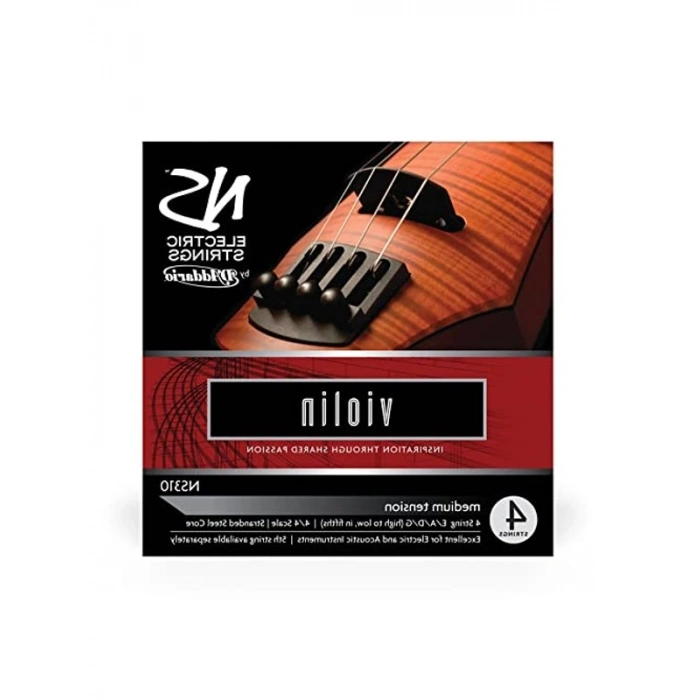 Elektro violin tel seti, 10-46 ölçülerinde, 4 tel ile birlikte