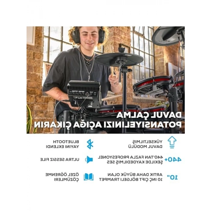 Elektronik Davul Seti - Sessiz Mesh Pedli