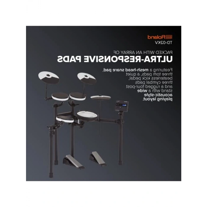 Elektronik davul seti, TD-02KV modeli, profesyonel performans için