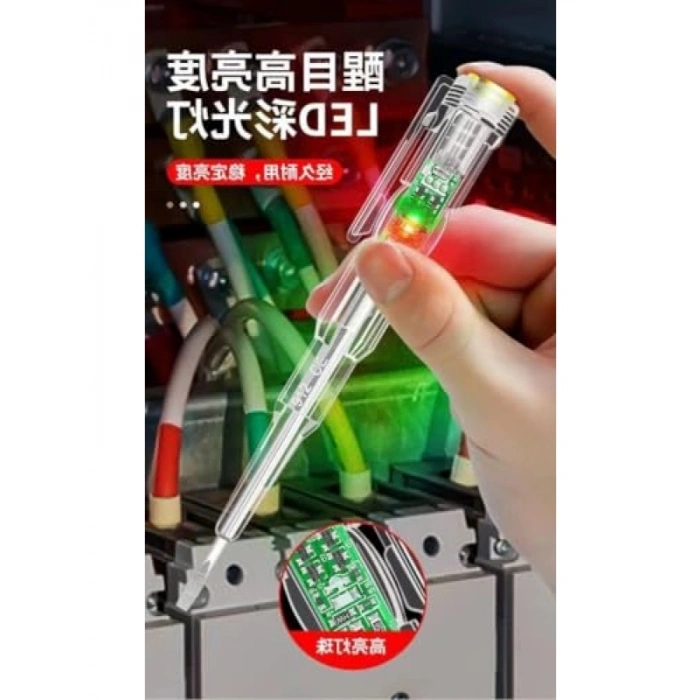 Elektronik Voltaj Test Kalemi - Işıklı Uyarı