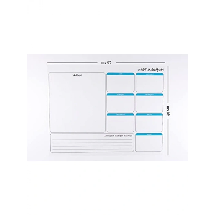 Elektrostatik Akıllı Kağıt Haftalık Planlayıcı - 70 x 56 cm