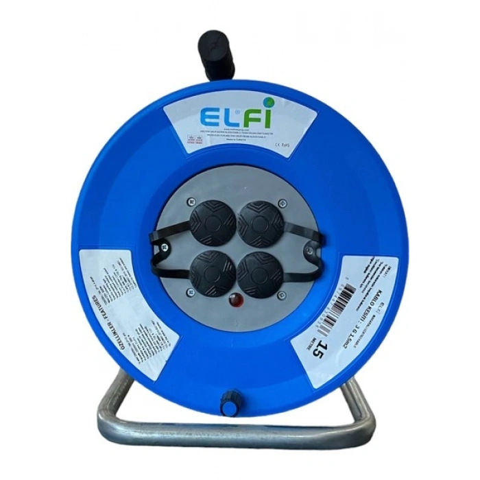 Elfi 3g 1,5 Mm² 3500W Profesyonel Makaralı Uzatma Kablosu ( %100 Bakır )