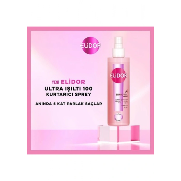 Elidor Saç Kurtarıcı Sprey Ultra Işıltı Yoğun Parlaklık 200 ml