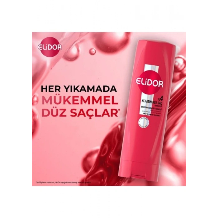 Elidor Serum Bakım Kremi Brezilya Keratin Terapisi Hidrolize Keratin Marula Yağı E Vitamini 350 ml