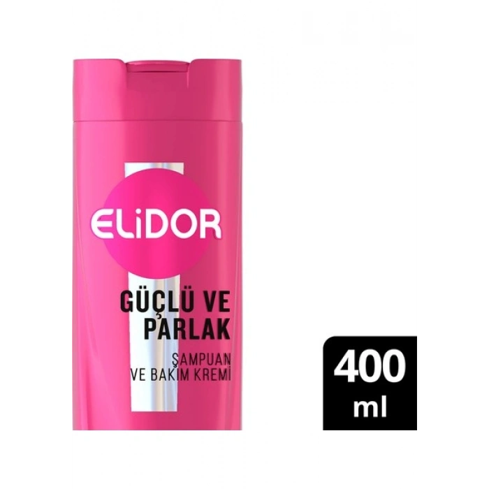 Elidor Superblend 2si 1 Arada Şampuan ve Saç Bakım Kremi Güçlü ve Parlak E Vitamini Makademya Yağı 400 ml