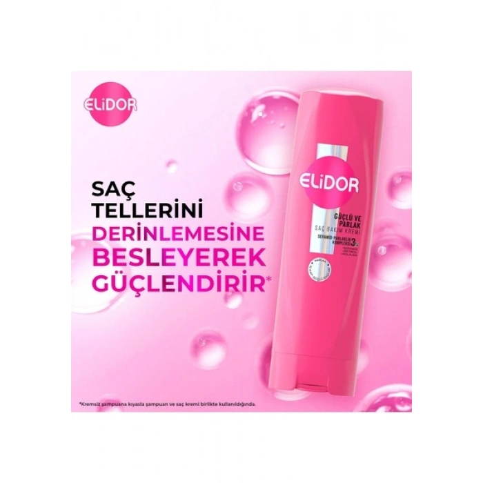 Elidor Superblend Serum Saç Bakım Kremi Güçlü ve Parlak E Vitamini Makademya Yağı & Keratin 350 ml