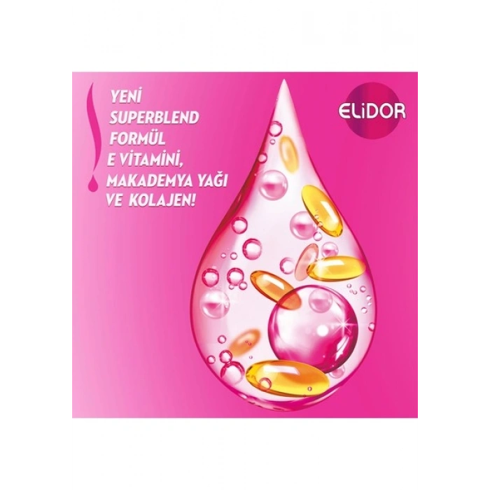 Elidor Superblend Sıvı Saç Bakım Kremi Güçlü Ve Parlak E Vitamini Makademya Yağı Kolajen 200 ml