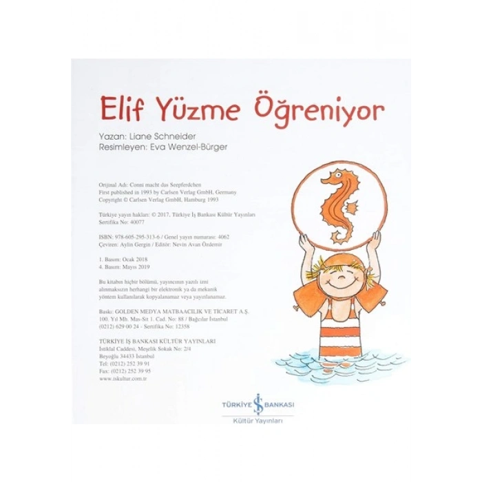 Elif Yüzme Öğreniyor - İlk Okuma Kitabım - Liane Schneider
