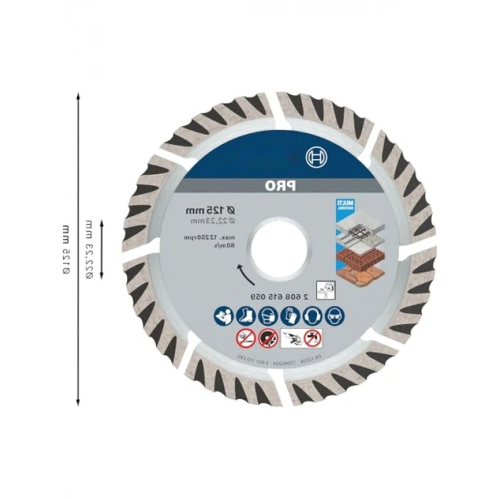 Elmas Kesme ve Delme Disk Aksesuarı - 12,5 cm