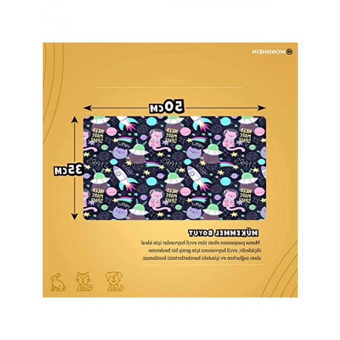 Emici Su Geçirmez Evcil Hayvan Beslenme Matı 50x35 cm