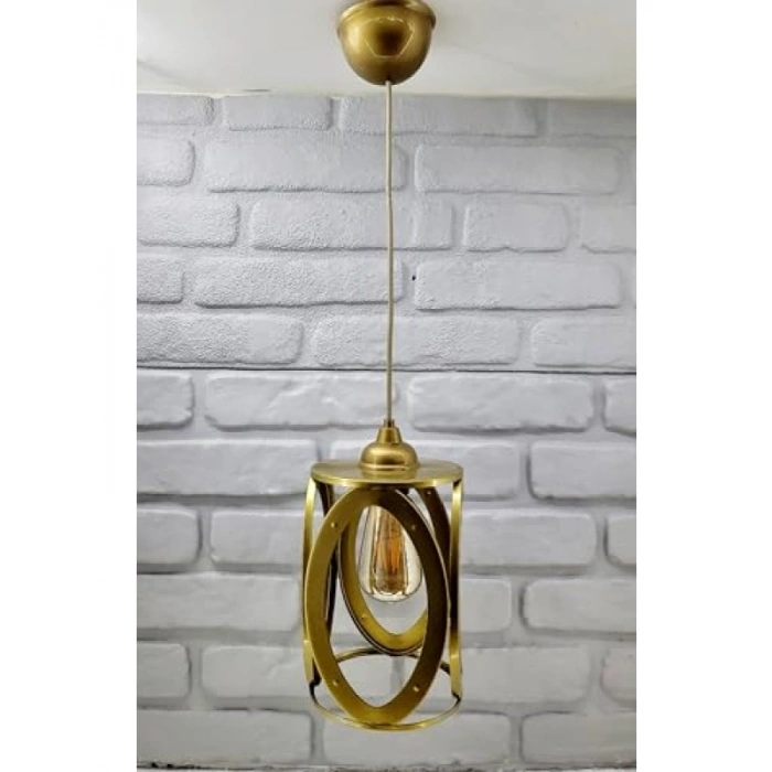 Endüstriyel Eskitme Metal Tekli Sarkıt Avize, Ayarlanabilir Yükseklik