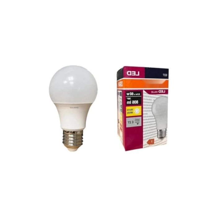 Enerji Tasarruflu 10lu LED Ampul - 2700K Sıcak Sarı Işık