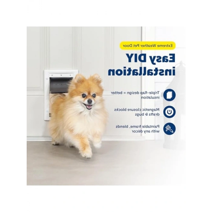 Enerji Tasarruflu 3-Flaps Pet Kapısı Küçük Evcil Hayvanlar için