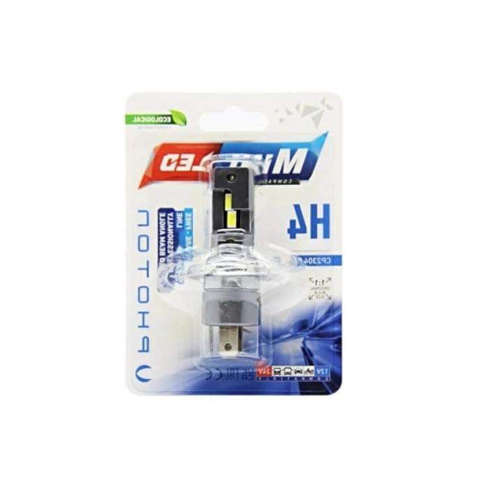 Enerji Tasarruflu Mini H4 12-24V LED Ampul (Tekli)