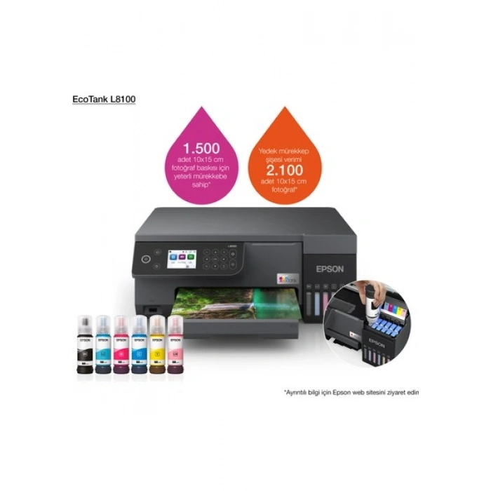 Epson Ecotank L8100 A4 Çok Fonksiyonlu Yazıcı
