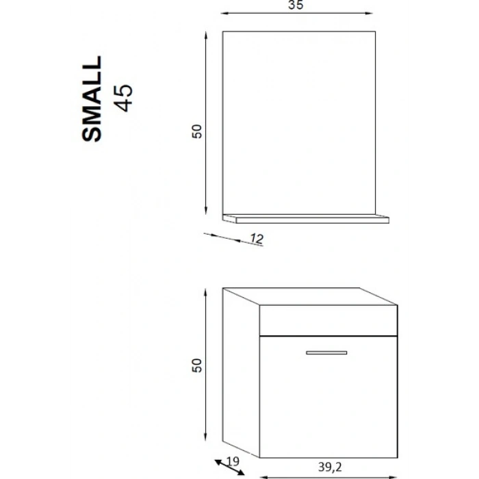 Era Small 45 cm Beyaz Banyo Dolabı