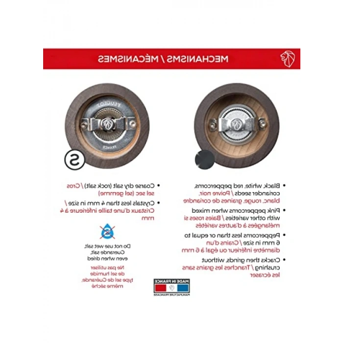 Ergonomik 18 cm Tuz ve Karabiber Değirmeni Seti