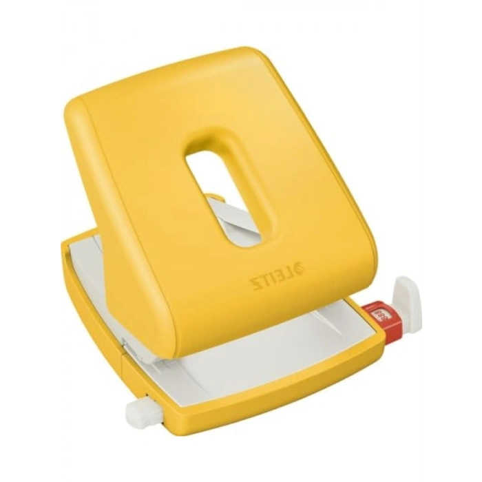 Ergonomik 2 Delikli Delgeç, 30 Sayfa Kapasitesi, Sıcak Sarı Renk