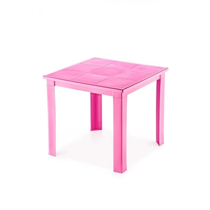Ergonomik 50x50 cm Plastik Masa - Pembe