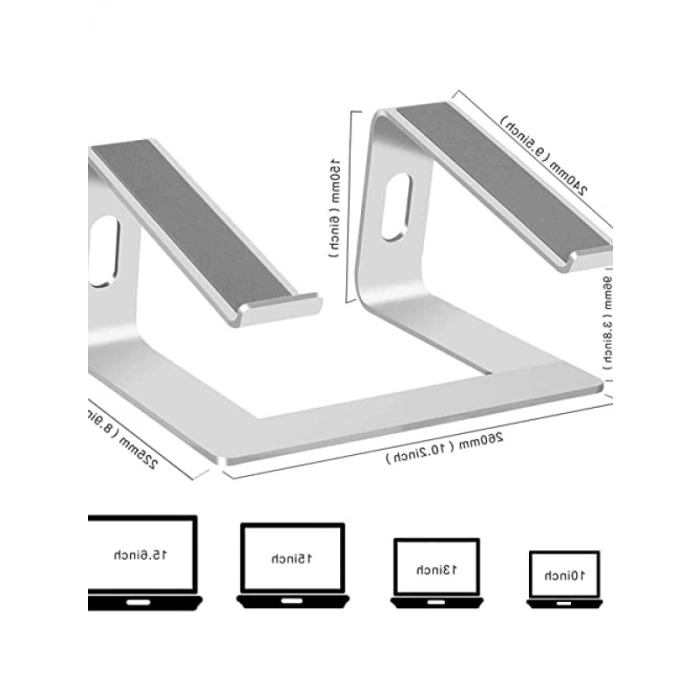 Ergonomik Alüminyum Katlanır Bilgisayar Standı - 10-17 inç