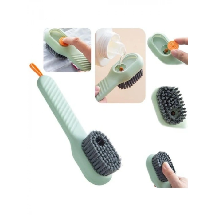 Ergonomik Ayakkabı Fırçası - Deterjan Hazneli, Çok Amaçlı