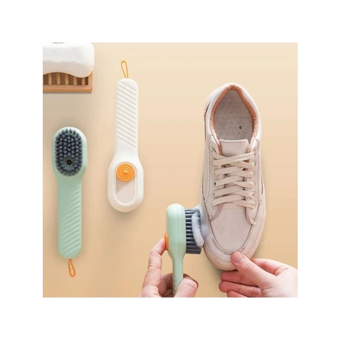 Ergonomik Ayakkabı Fırçası - Deterjan Hazneli, Çok Amaçlı