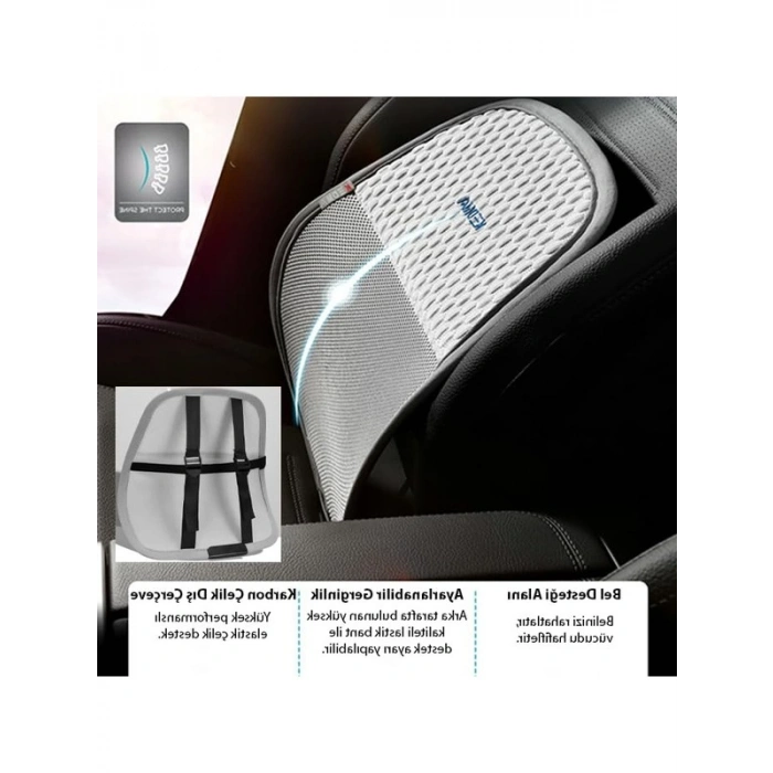 Ergonomik Bel Destek Mindere, Siyah Renkli