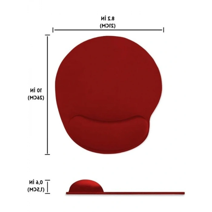 Ergonomik Bilek Destekli Jel Mouse Pad, 26x21 cm Kaymaz Taban