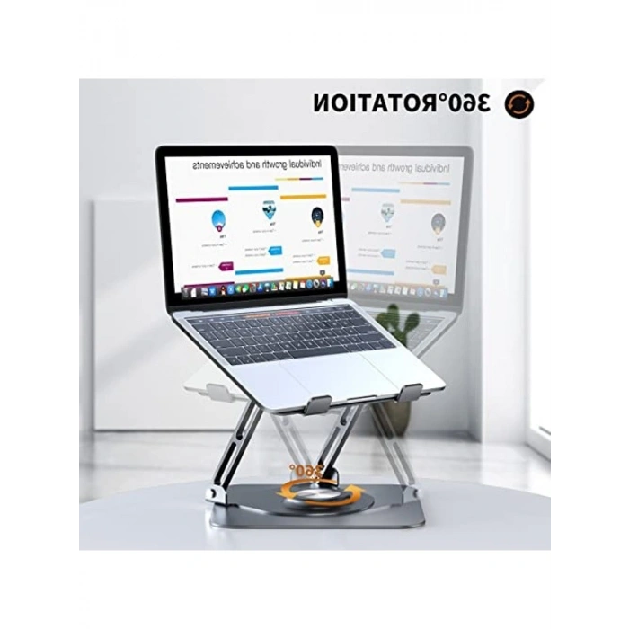 Ergonomik Dizüstü Bilgisayar Standı, Ayarlanabilir ve Katlanabilir