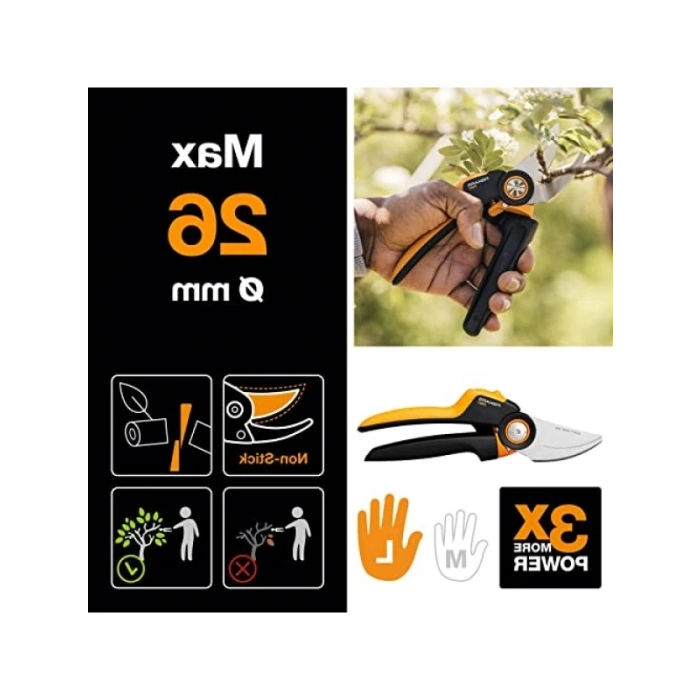 Ergonomik Döner Saplı Bahçe Makası, 22,2 cm