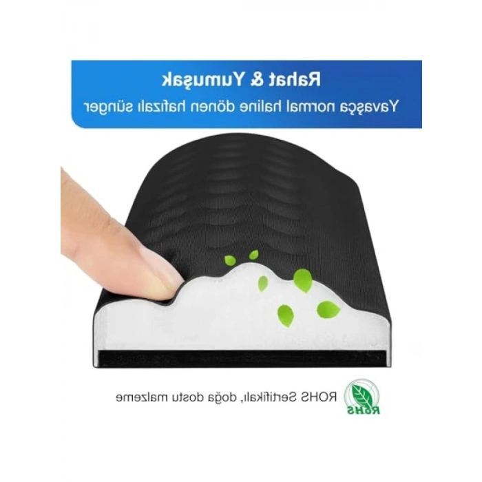 Ergonomik Gaming Klavye ve Mouse Bilek Destek Seti, Kaymaz Tabanlı, Nefes Alan Kumaş