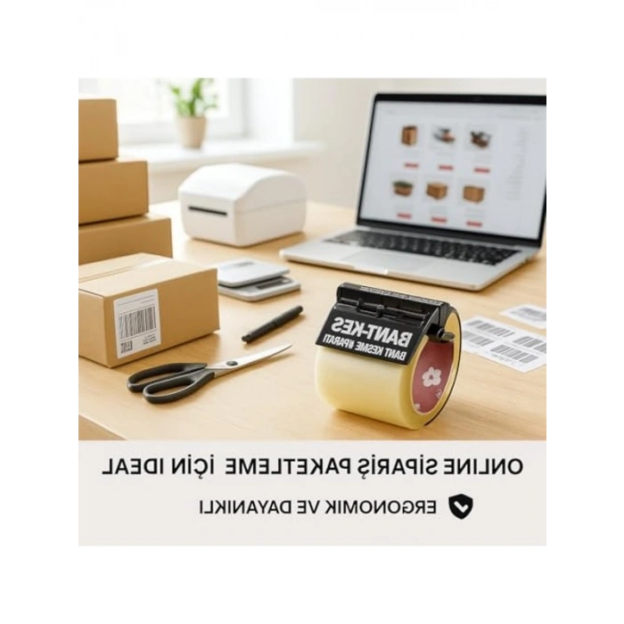 Ergonomik Koli Bant Kesici Aparat, 45mm x 100mt Bant Uyumlu