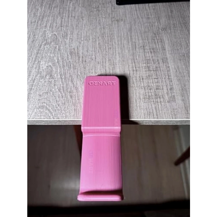 Ergonomik Kulaklık Standı, Kaydırmaz Keçeli, Pembe Renk