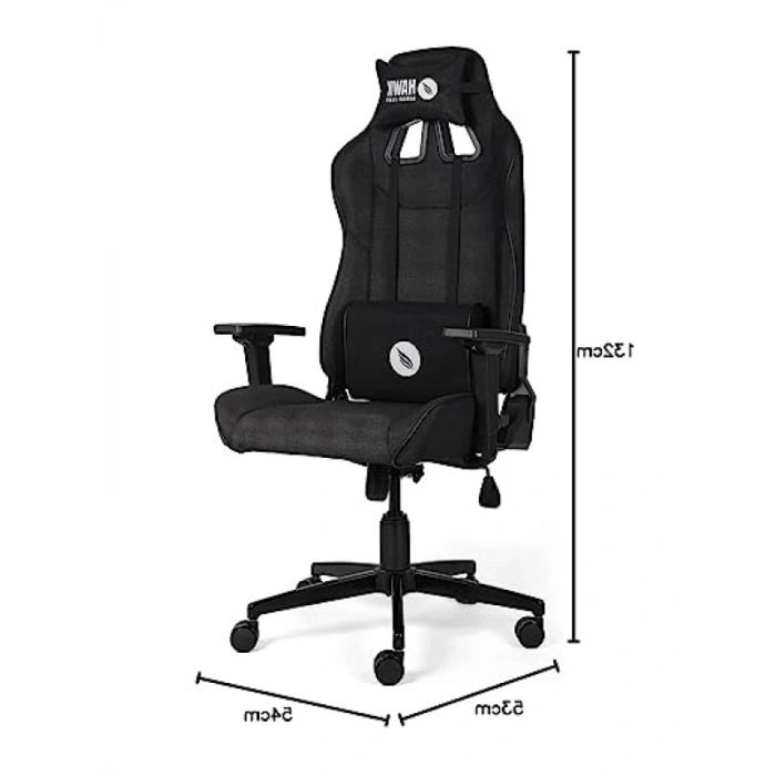 Ergonomik Kumaş Yapılı Siyah Oyuncu Koltuğu